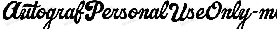 AutografPersonalUseOnly-mOBm字体转换