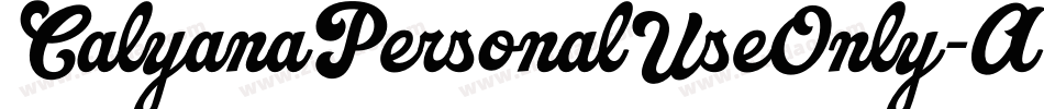 CalyanaPersonalUseOnly-AVZ7字体转换