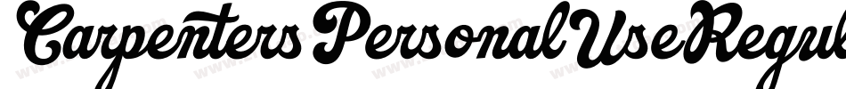 CarpentersPersonalUseRegular-DOLwR字体转换