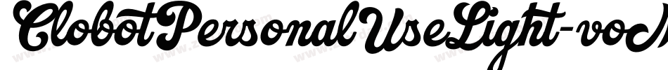 ClobotPersonalUseLight-voMM字体转换