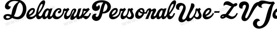 DelacruzPersonalUse-ZVJo3字体转换