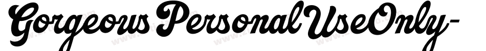 GorgeousPersonalUseOnly字体转换
