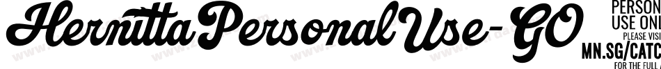 HernittaPersonalUse-GO3oA字体转换