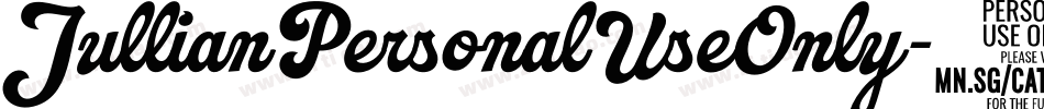 JullianPersonalUseOnly-09xX字体转换