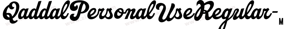 QaddalPersonalUseRegular-4J34字体转换