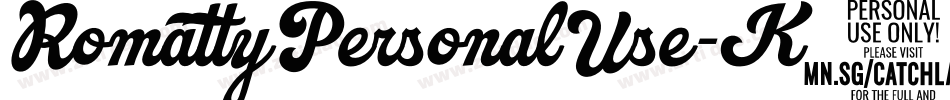 RomattyPersonalUse-K7OKW字体转换