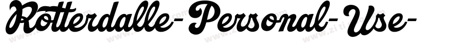 Rotterdalle-Personal-Use字体转换