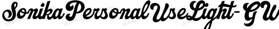 SonikaPersonalUseLight-GWzA字体转换
