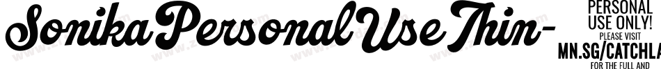 SonikaPersonalUseThin-5Y4v字体转换