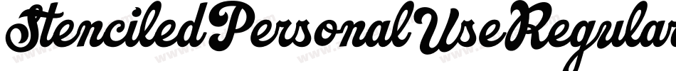 StenciledPersonalUseRegular-R2GA字体转换