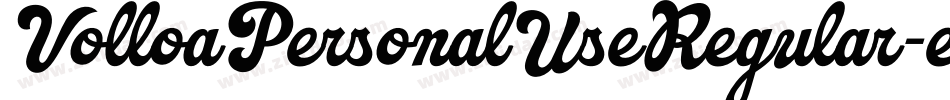 VolloaPersonalUseRegular-emLp字体转换