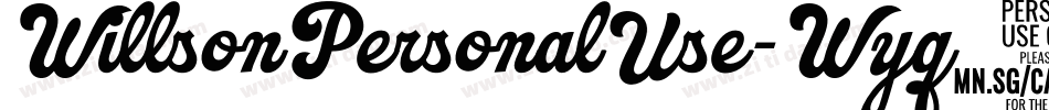 WillsonPersonalUse-Wyq89字体转换