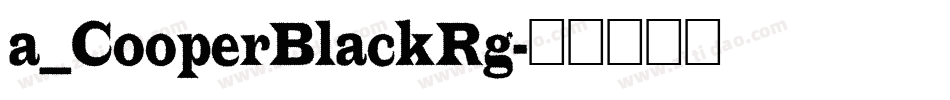 a_CooperBlackRg字体转换