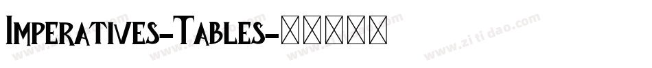 Imperatives-Tables字体转换