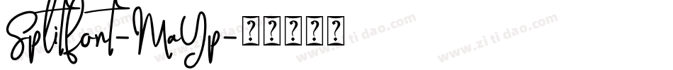 Splitfont-MaYp字体转换
