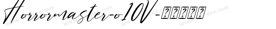 Horrormaster-o10V字体转换