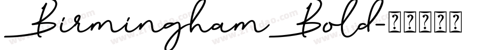 BirminghamBold字体转换
