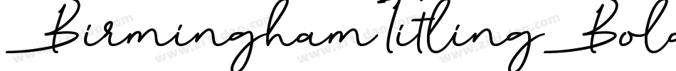 BirminghamTitlingBold字体转换