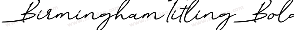 BirminghamTitlingBold字体转换