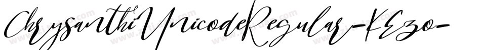 ChrysanthiUnicodeRegular-KEzo字体转换