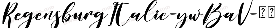 RegensburgItalic-ywBaV字体转换