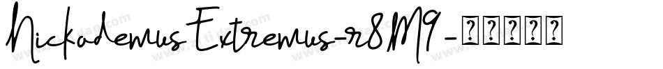 NickodemusExtremus-r8M9字体转换