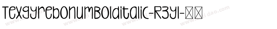 TexgyrebonumBolditalic-R3yl字体转换