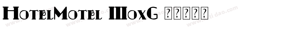 HotelMotel-3oxG字体转换