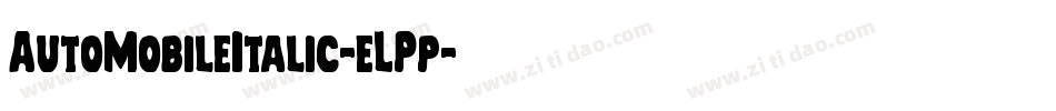 AutoMobileItalic-eLPp字体转换