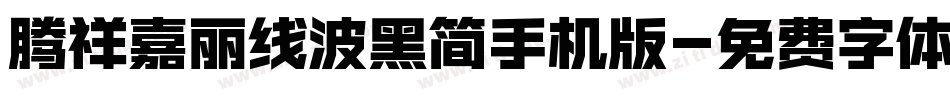 腾祥嘉丽线波黑简手机版字体转换