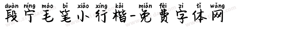 段宁毛笔小行楷字体转换
