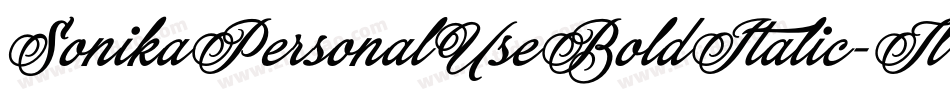 SonikaPersonalUseBoldItalic-JlzK字体转换