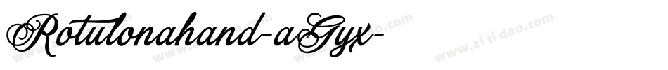 Rotulonahand-aGyx字体转换