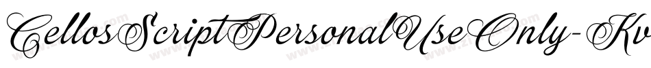 CellosScriptPersonalUseOnly-Kvgl字体转换
