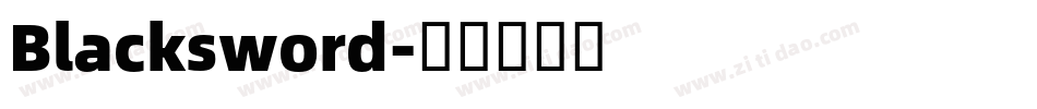 Blacksword字体转换