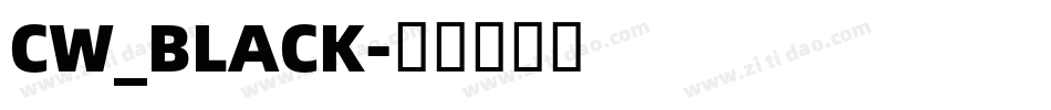 CW_BLACK字体转换