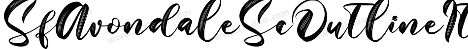 SfAvondaleScOutlineItalic-BGyG字体转换