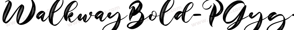 WalkwayBold-PGyg字体转换