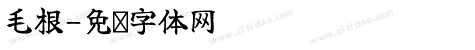 毛根字体转换