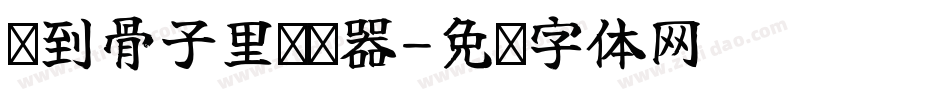 爱到骨子里转换器字体转换