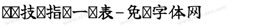 经济技术指标一览表字体转换