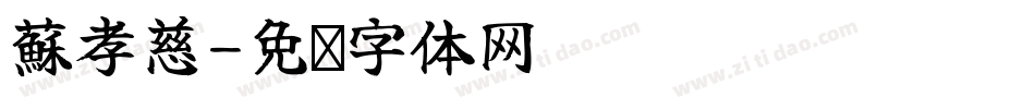 蘇孝慈字体转换
