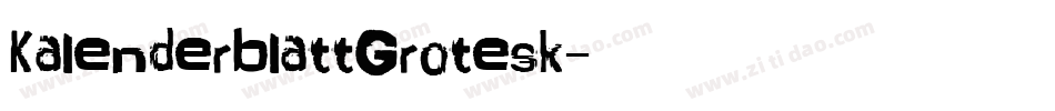 KalenderblattGrotesk字体转换
