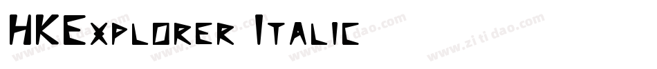 HKExplorer-Italic字体转换