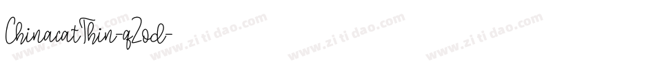 ChinacatThin-q2od字体转换