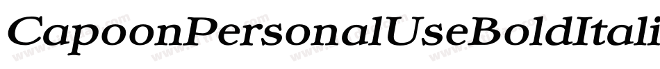 CapoonPersonalUseBoldItalic-Knw7字体转换