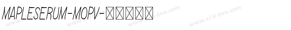 MapleSerum-MOpv字体转换