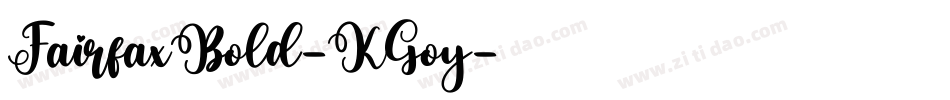 FairfaxBold-KGoy字体转换