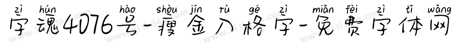 字魂4076号-瘦金入格字字体转换