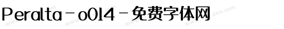Peralta-o014字体转换